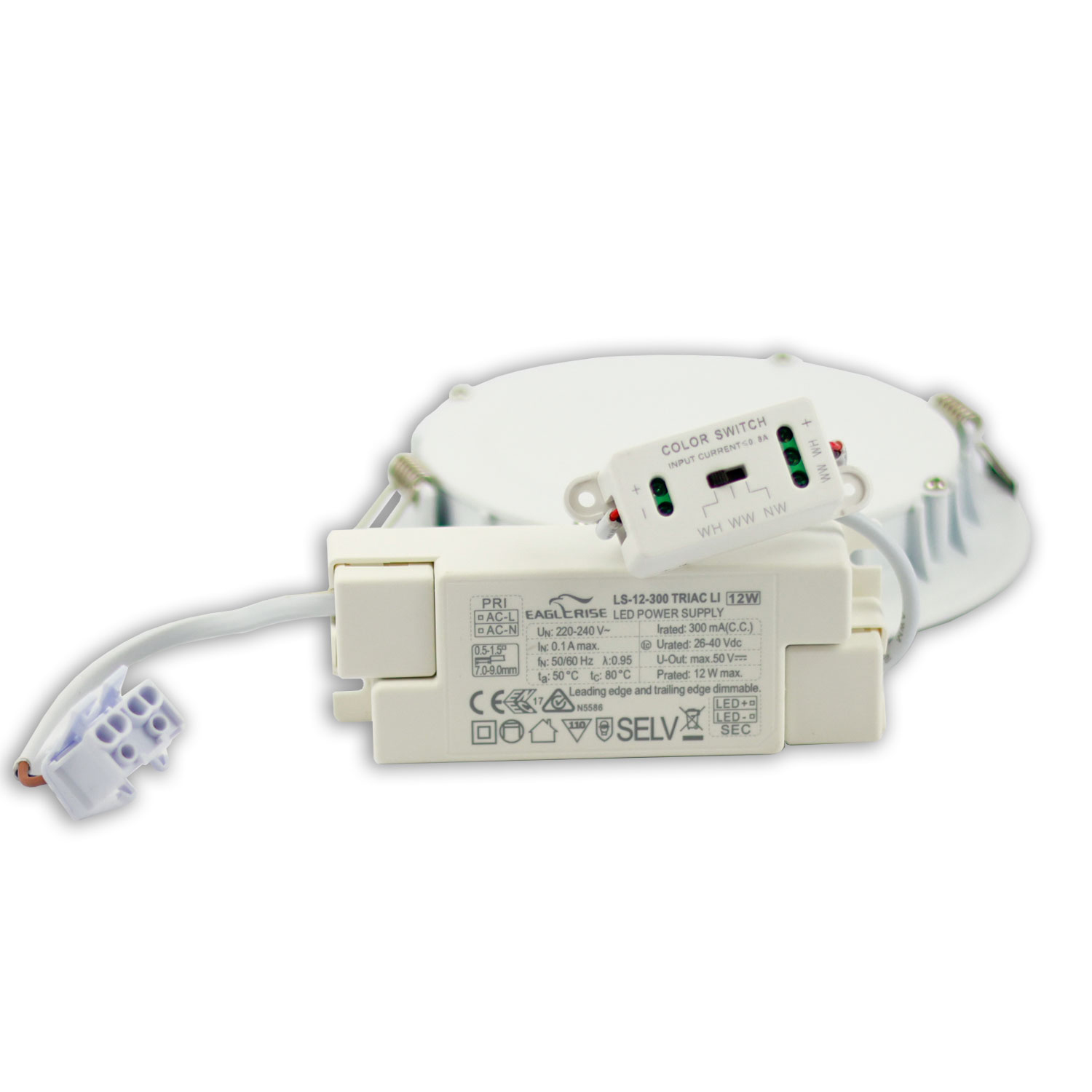 DL LED gam ultra-plat, 15W, colorswitch 2600/3100/4000K, dimmable – Image 2