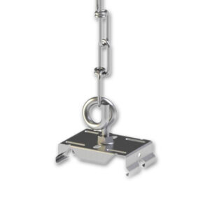 Chaîne en acier pour système linéaire FastFix LED 2 m, avec crochets et clip de montage