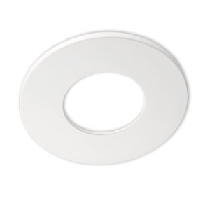 Collerette ronde en aluminium pour gamme Sys-68, blanc mat