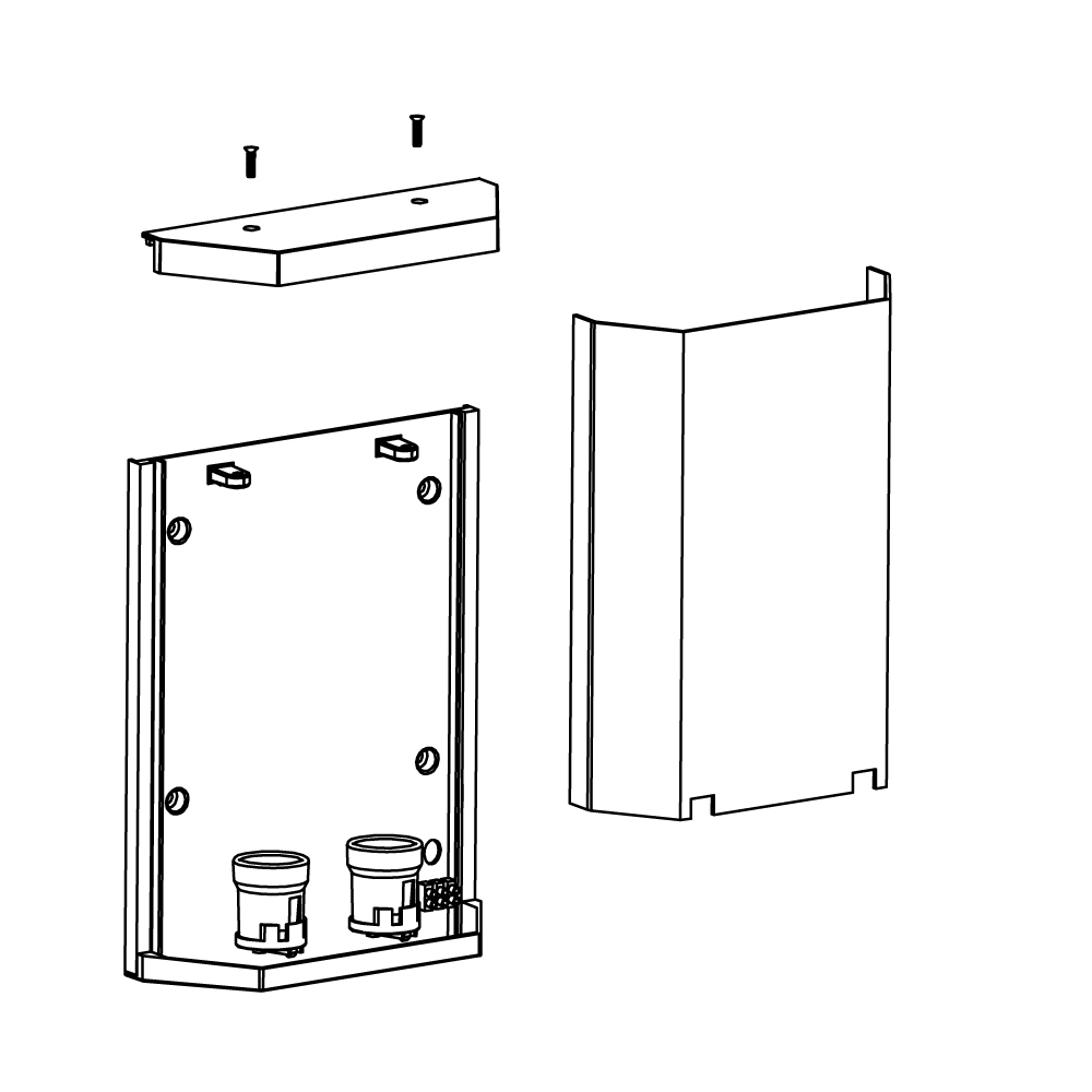 Luminaire mural 2xE27, IP54, anthracite, sans ampoule – Image 2