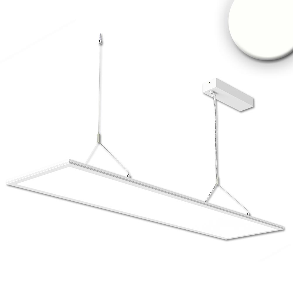 Pendentif de bureau LED direct/indirect, 20+20W, 30x120cm, blanc, UGR<19, 4000K, dimmable