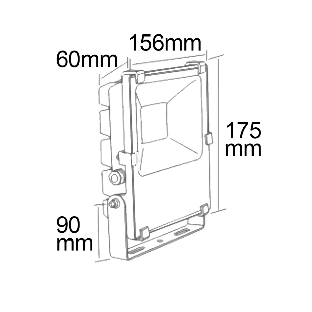 Projecteur LED Prismatic 20 W, blanc neutre, anthracite, IP66 – Image 3