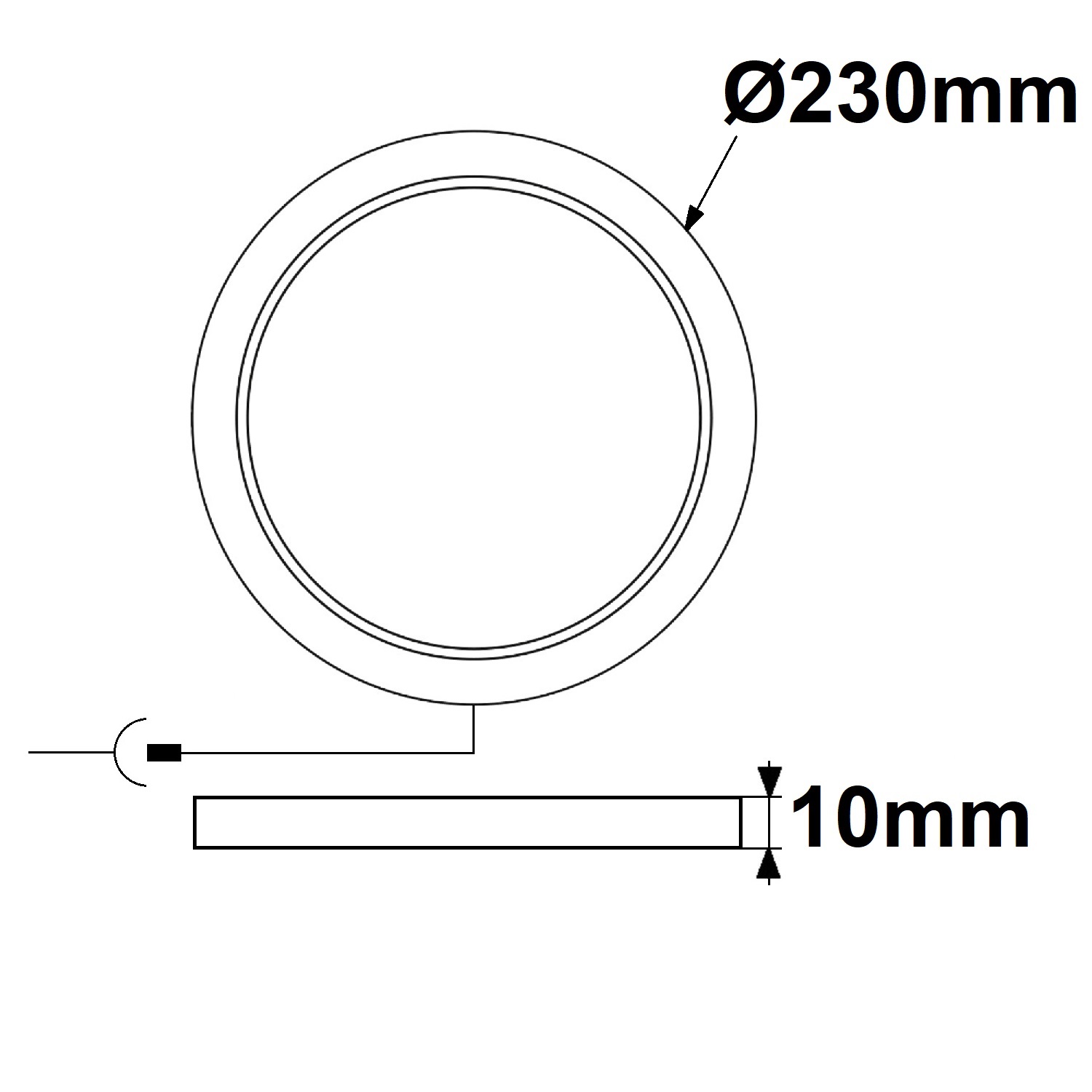 Downlight LED Flex 23W, prismatique, 120°, orifice 50-210mm, blanc neutre, dimmable – Image 3