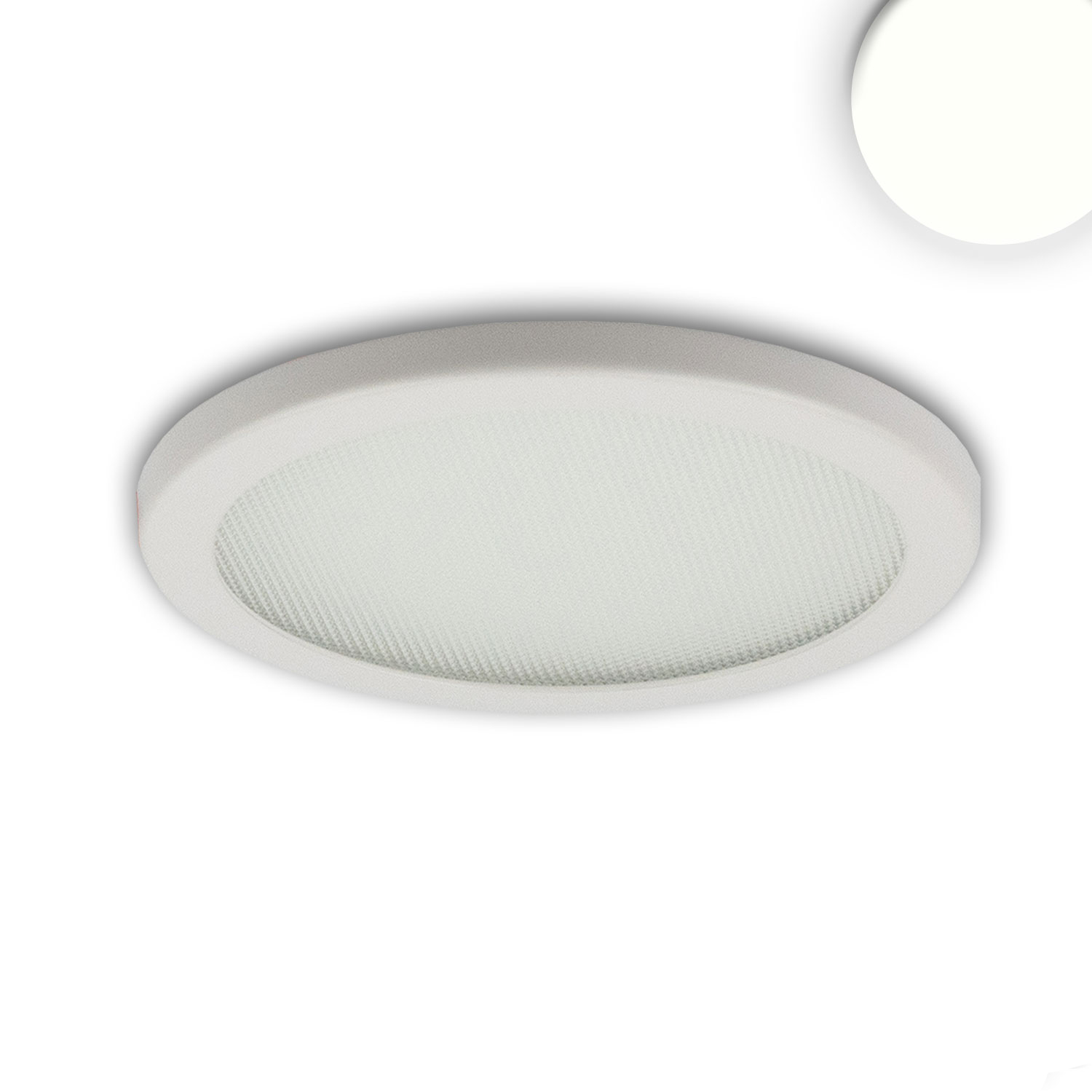 Downlight LED Flex 8W, prismatique, 120°, orifice 50-100mm blanc neutre, dimmable