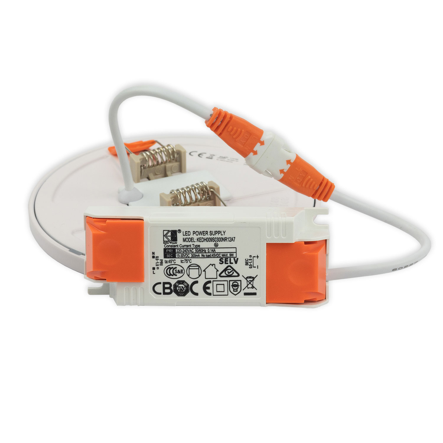 Downlight LED Flex 8W, prismatique, 120°, orifice 50-100mm blanc neutre, dimmable – Image 2