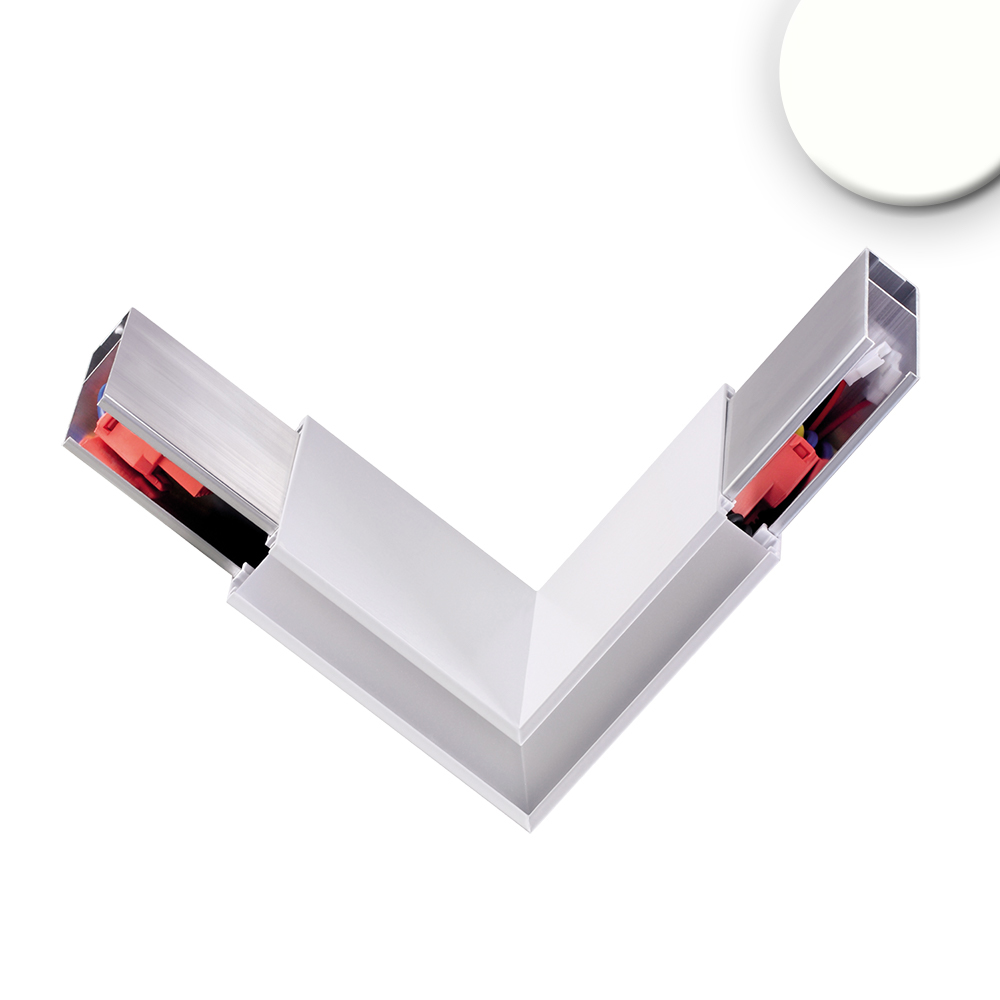 Connecteur d´angle à 90° pour luminaire suspendu Linear direct/indirect, 3W, blanc, blanc neutre
