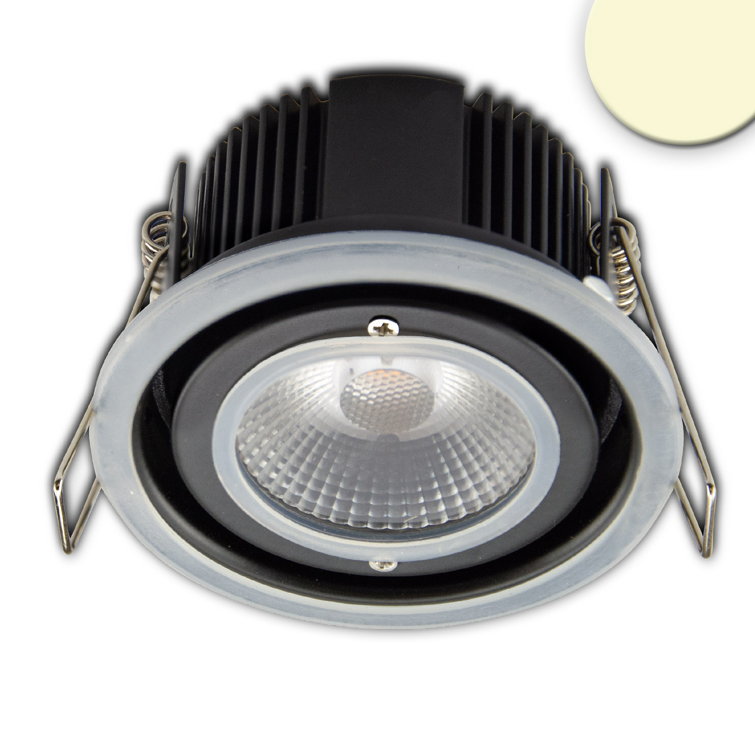 Spot LED encastré Sys-68, 10W, IP65, blanc chaud, dimmable par Push ou par Dali (sans couvercle)