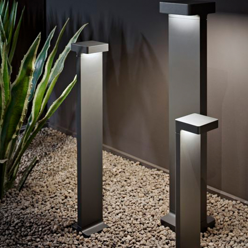 Éclairage d'allée LED borne 1, 60 cm, 7 W, noir sable, blanc chaud – Image 2