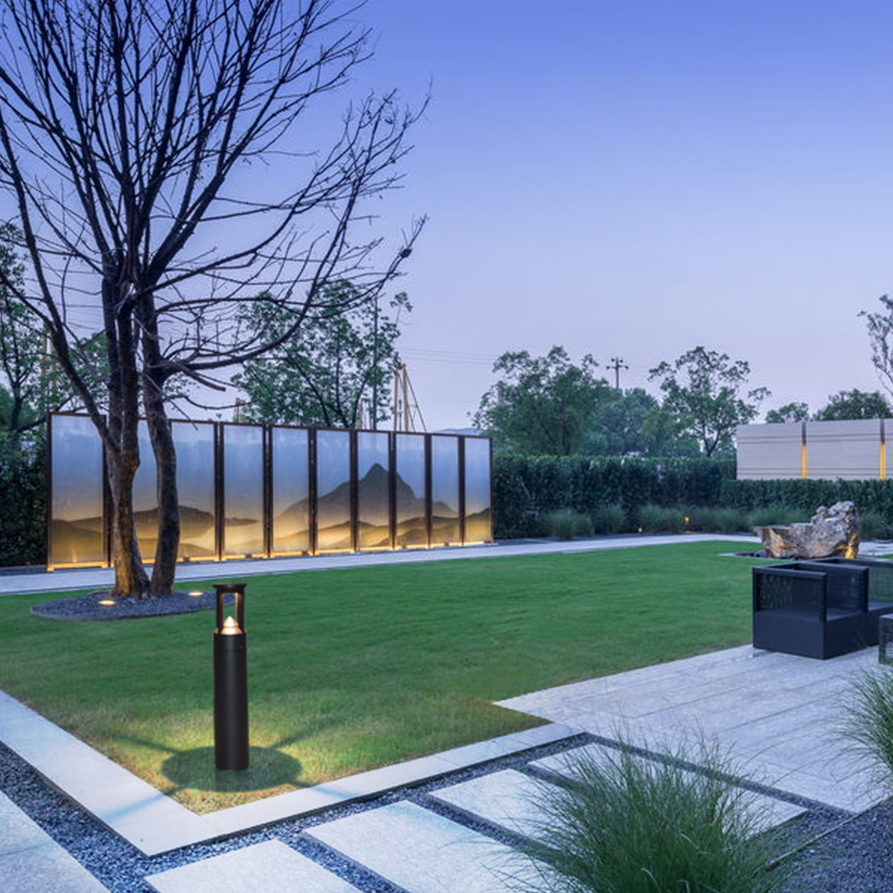 Éclairage d'allée LED borne 4, 60 cm, 9 W, noir sable, blanc chaud – Image 2