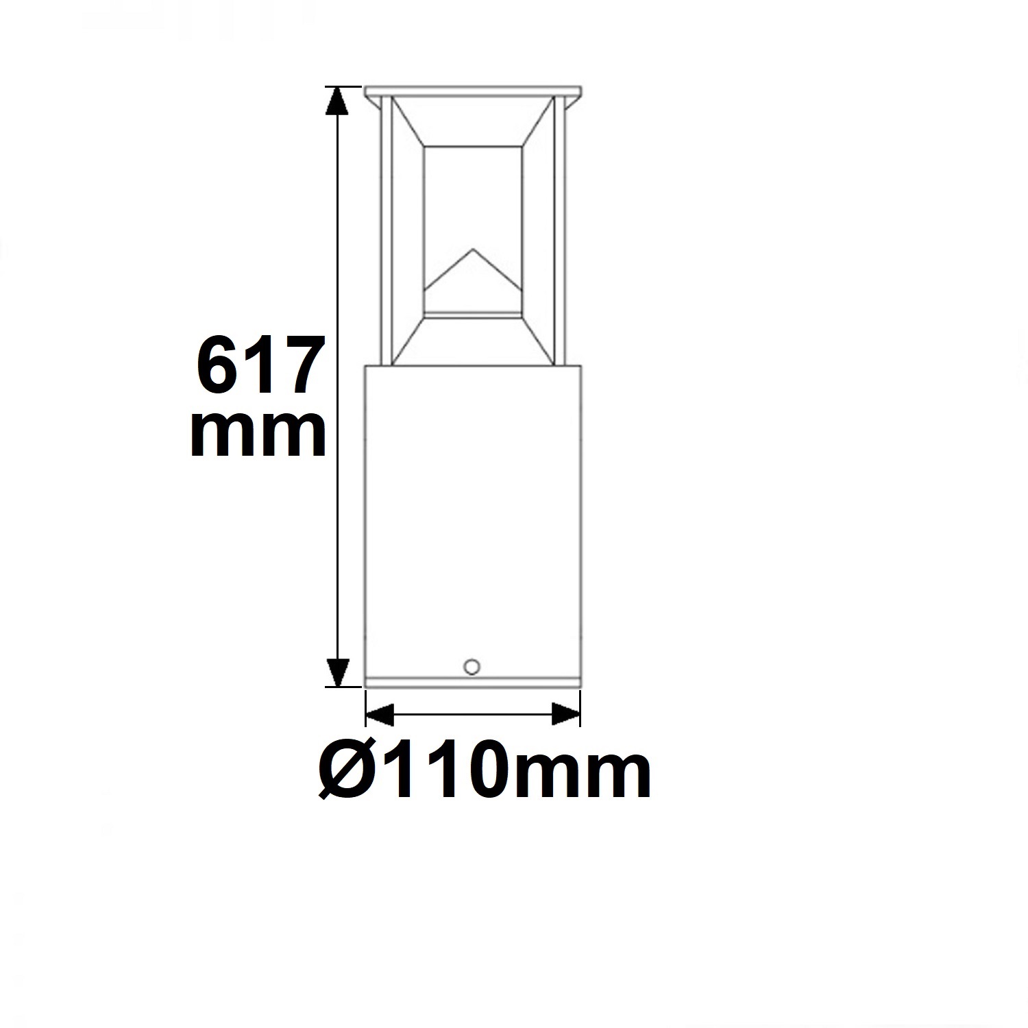 Éclairage d'allée LED borne 4, 60 cm, 9 W, noir sable, blanc chaud – Image 3