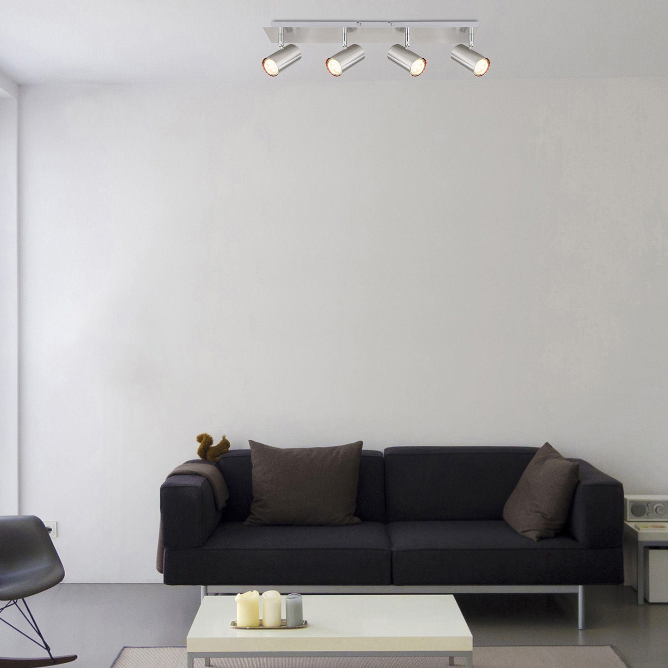 Spot de plafond noir mat, 4xGU10 socket, sans ampoule – Image 2