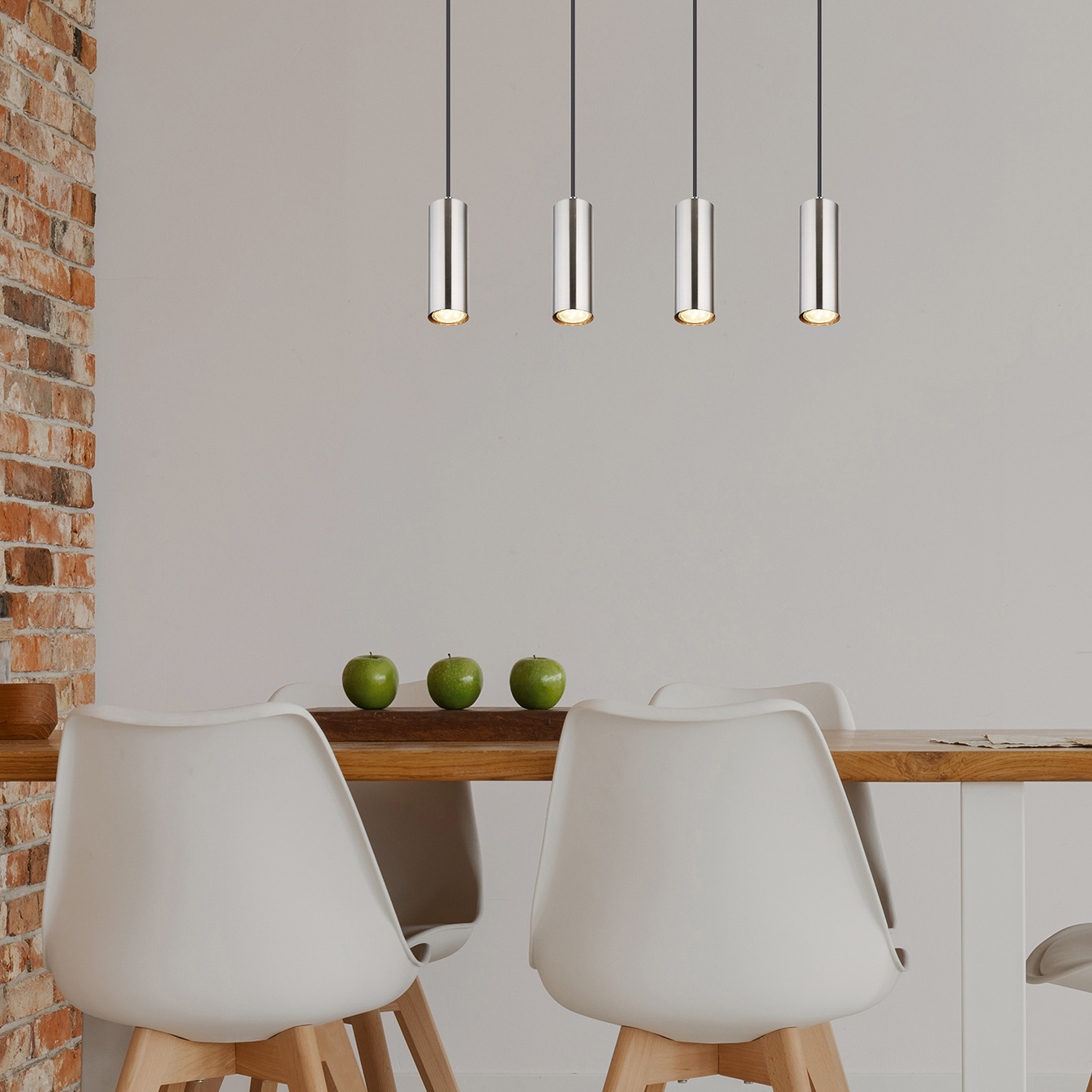 Luminaire suspendu nickel mat, 4xGU10 douilles, sans ampoules – Image 2