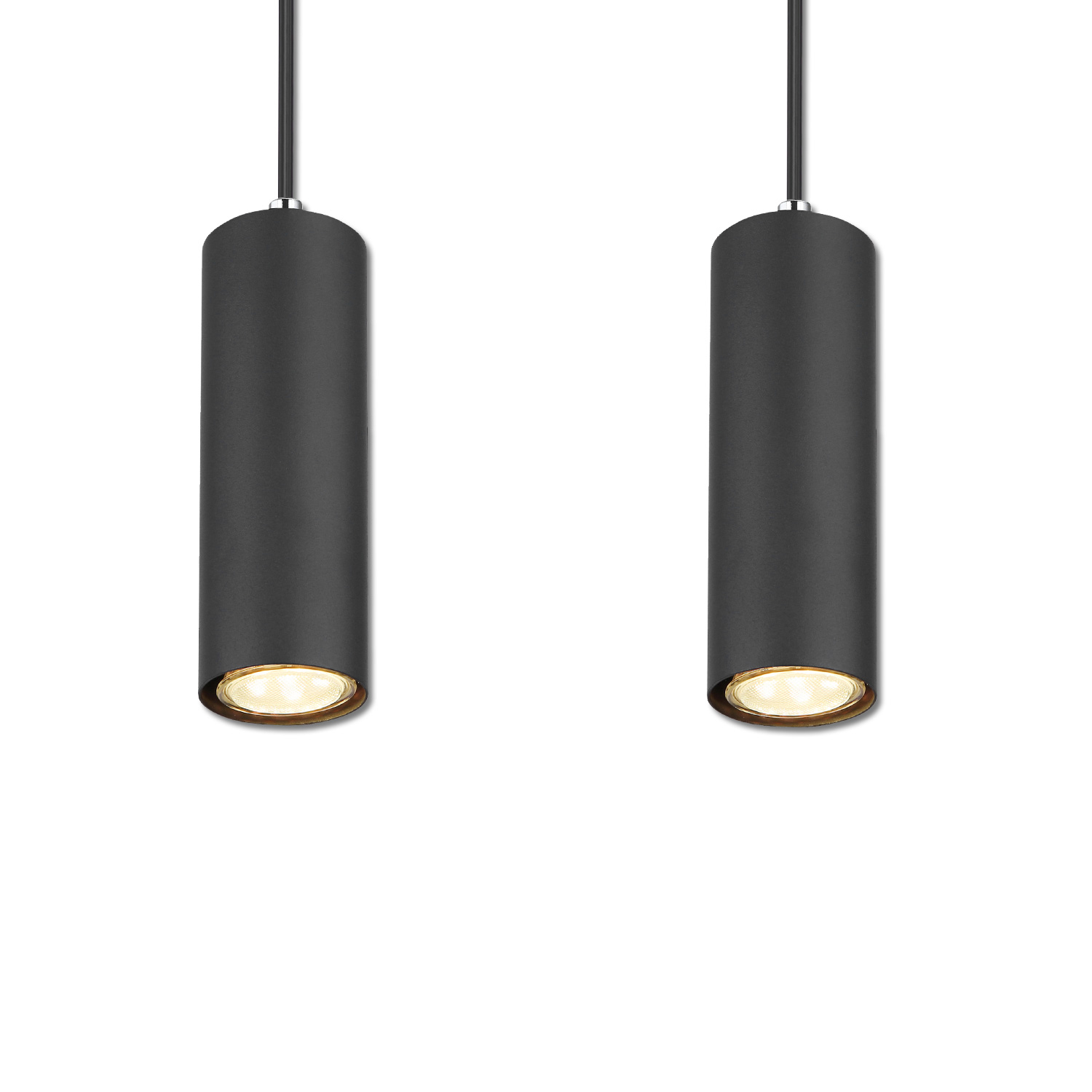 Luminaire suspendu noir mat, 4xGU10 douilles, sans ampoules – Image 3