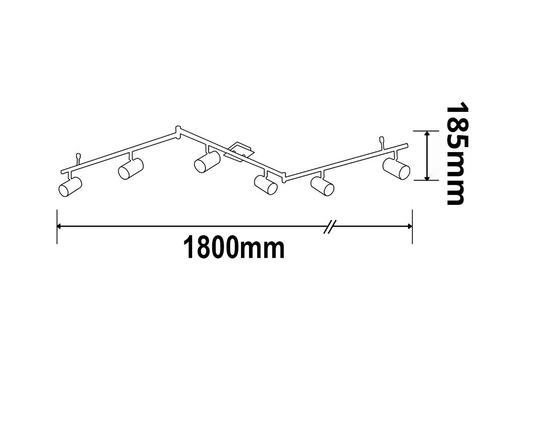 Spot de plafond nickel mat, 6xGU10 douille, sans éclairage – Image 4