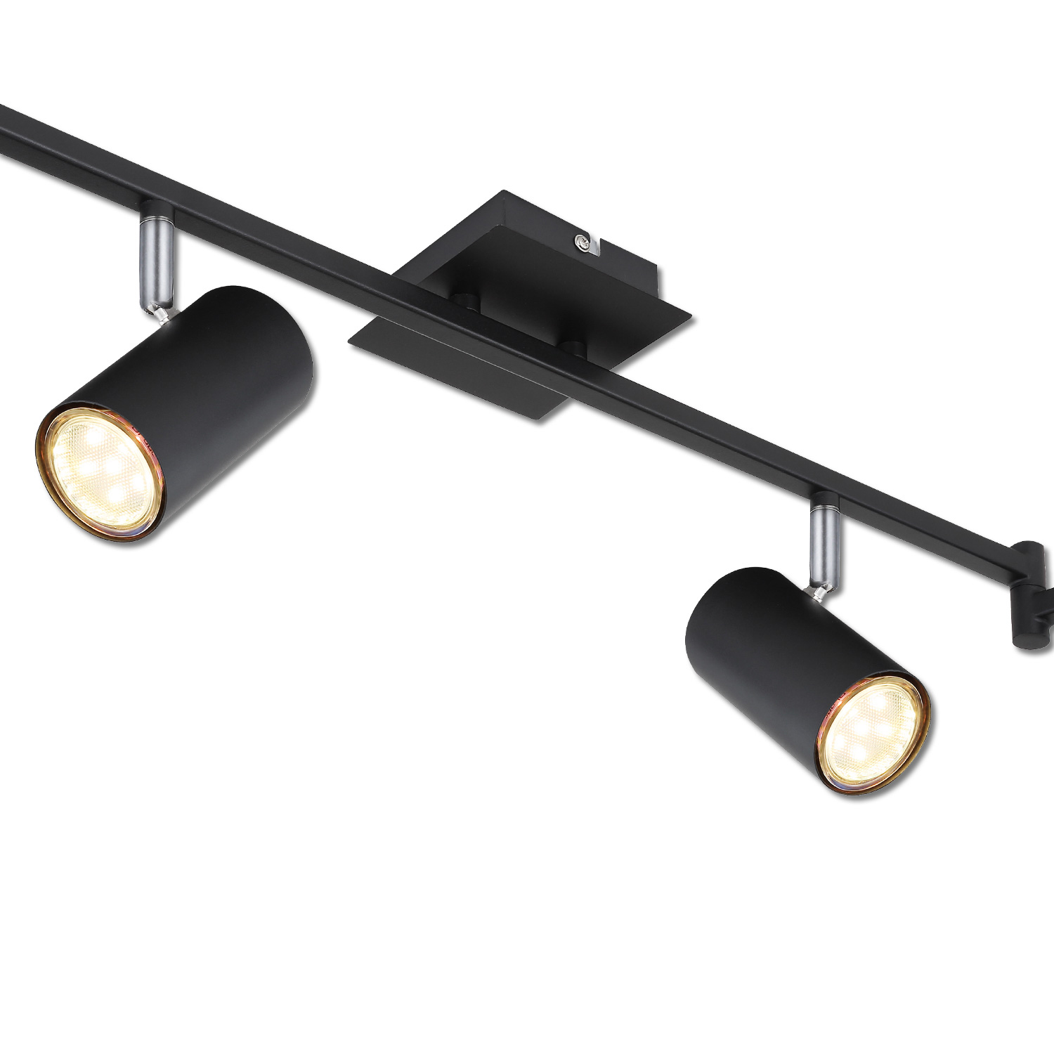 Spot de plafond noir mat, 6xGU10 douille, sans ampoules – Image 2