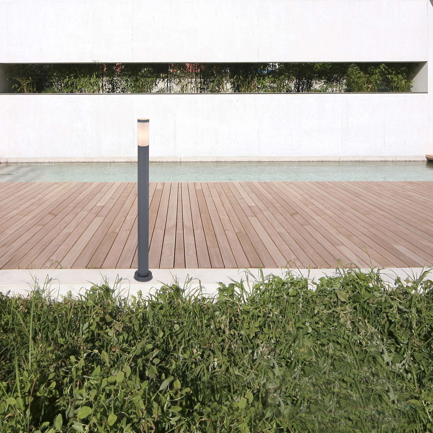 Borne lumineuse 1100 anthracite, IP44, 1x douille E27, sans ampoule. – Image 2