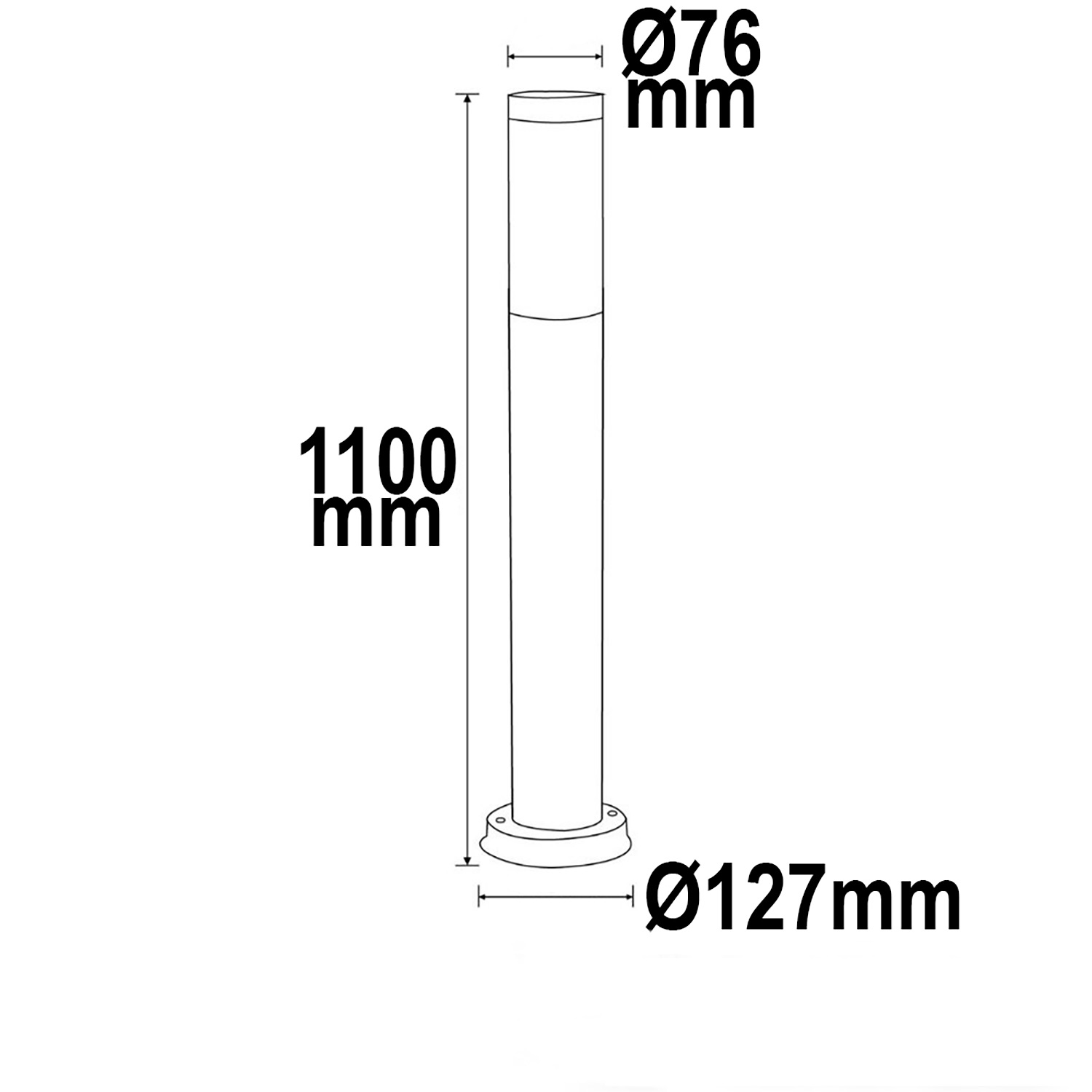 Borne lumineuse 1100 anthracite, IP44, 1x douille E27, sans ampoule. – Image 4
