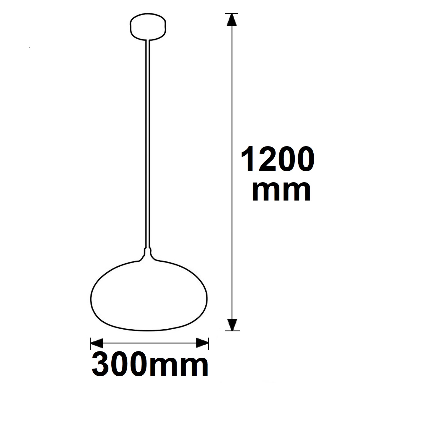 Luminaire suspendu métal noir, ovale, verre chrome, 1xE27 douille, sans ampoules – Image 2