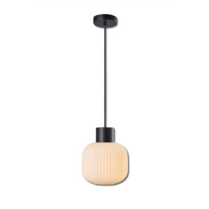 Suspension LED, verre blanc, ronde, E27, 300cm
