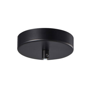 Auvent de plafond rond, noire, pour suspension simple