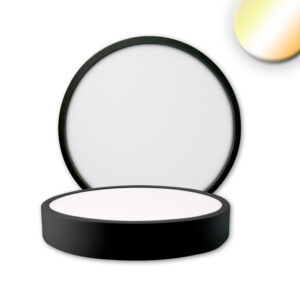 Plafonnier LED PRO noir, 15W, rond, 170mm, ColorSwitch 2700|3000|4000K,dimmable