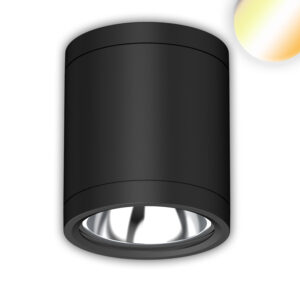 Spot plafonnier apparent à LED IP65, noir, 10W, ColorSwitch 3000|4000|5000K, à intensité variable
