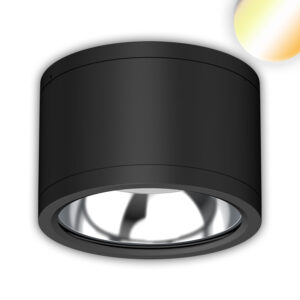 Spot plafonnier apparent à LED IP65, noir, 25W, ColorSwitch 3000|4000|5000K, dimmable