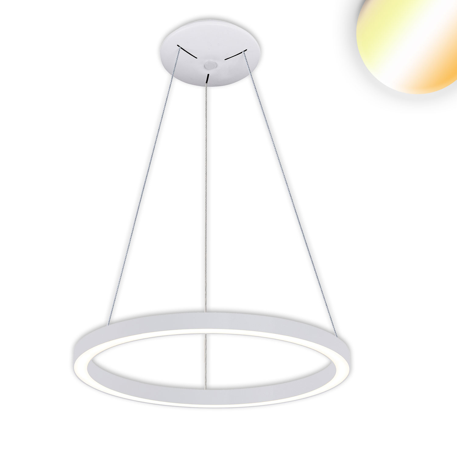 Luminaire suspendue LED Circle 580 blanc, 48W, rond, ColorSwitch 3000|3500|4000K, dimmable
