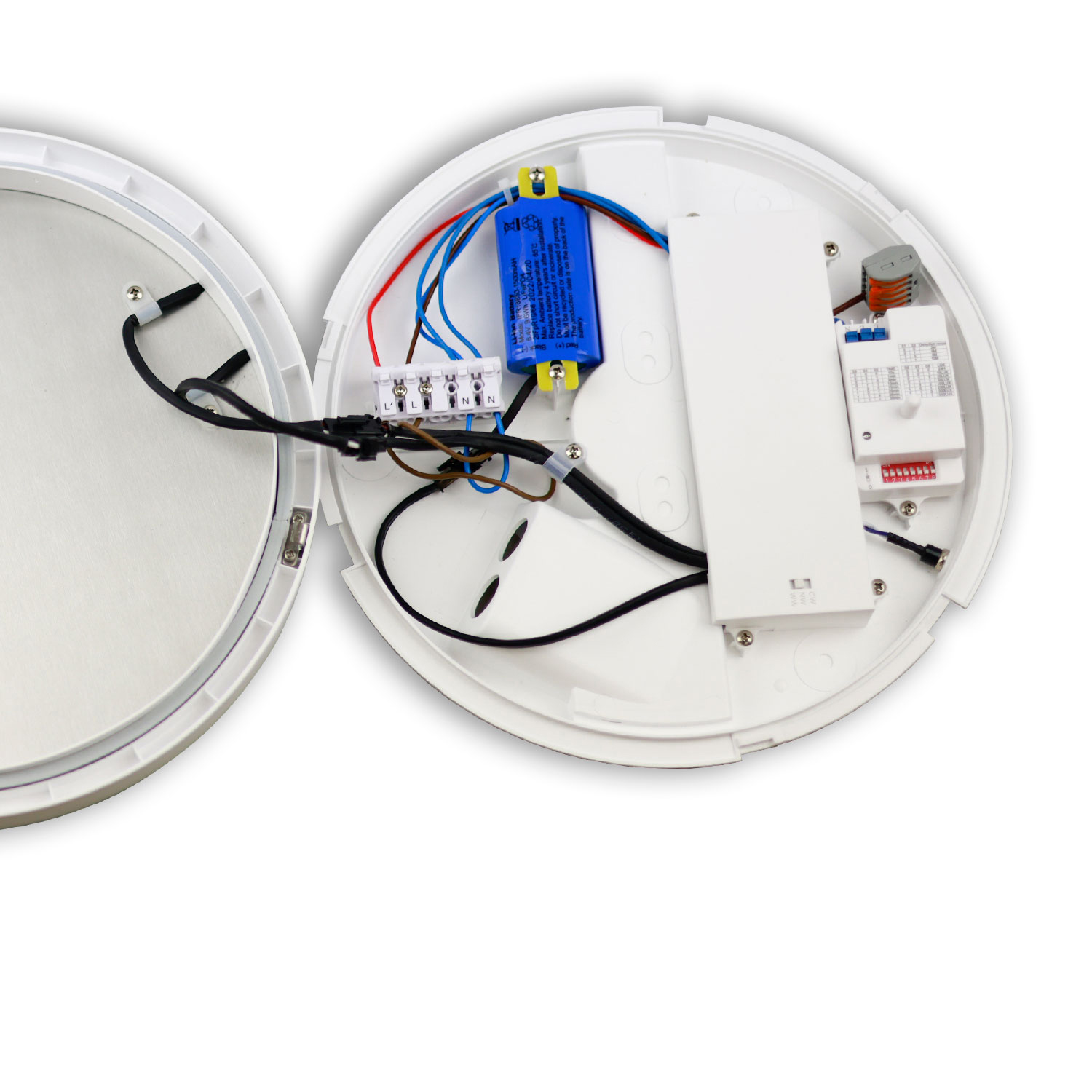 Plafonnier/applique LED 18W,blanc,IP54,avec détect. de mouv.+fonct. éclairage de secours,ColorSwitch – Image 2