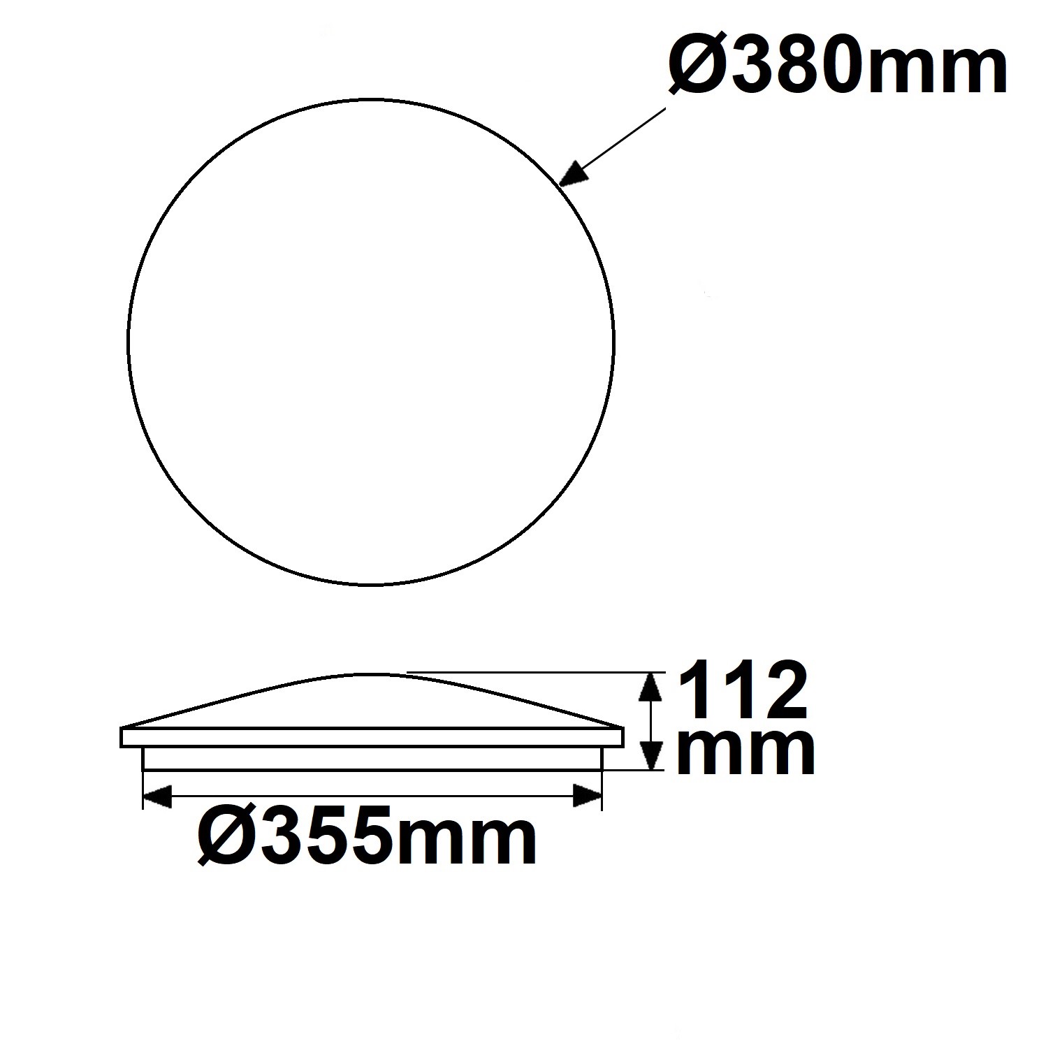 Plafonnier/applique LED 24W, blanc, IP54, blanc chaud – Image 3
