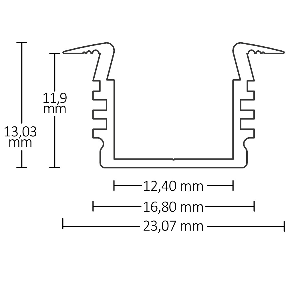 Profil encastré Dive 12 large – Image 2