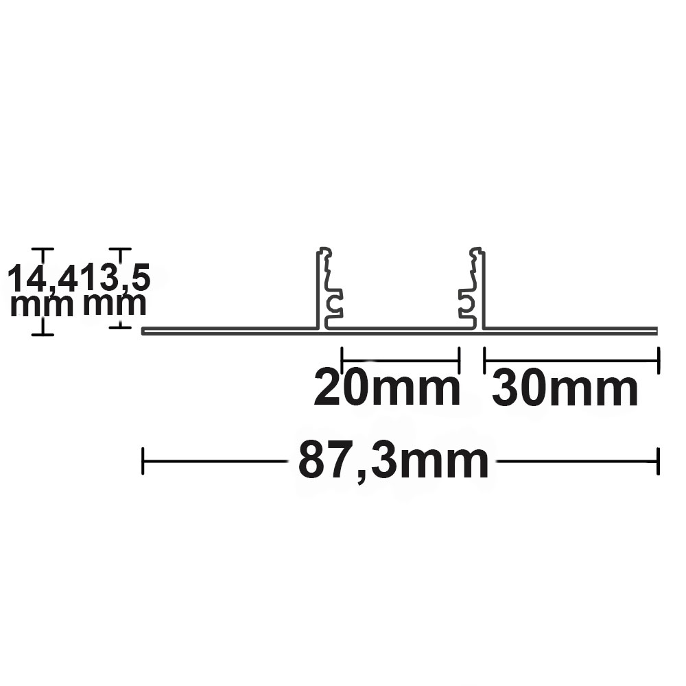 Profilé Finition en T 20 – Image 2