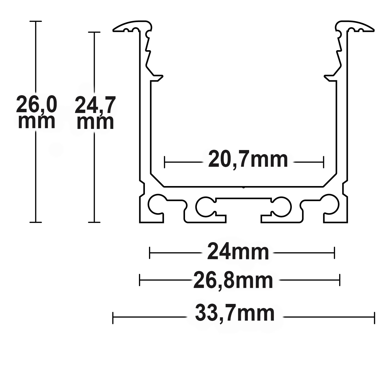 Profil encastré Dive 24 large – Image 2