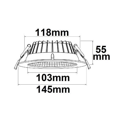 Downlight 9W 1300lm Colorswitch – Image 2