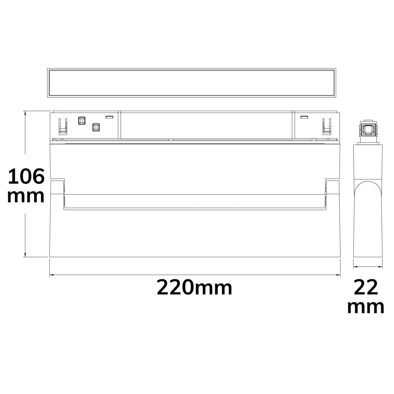 Projecteur linéaire Track48 22cm, 12W, 3000K, noir – Image 3