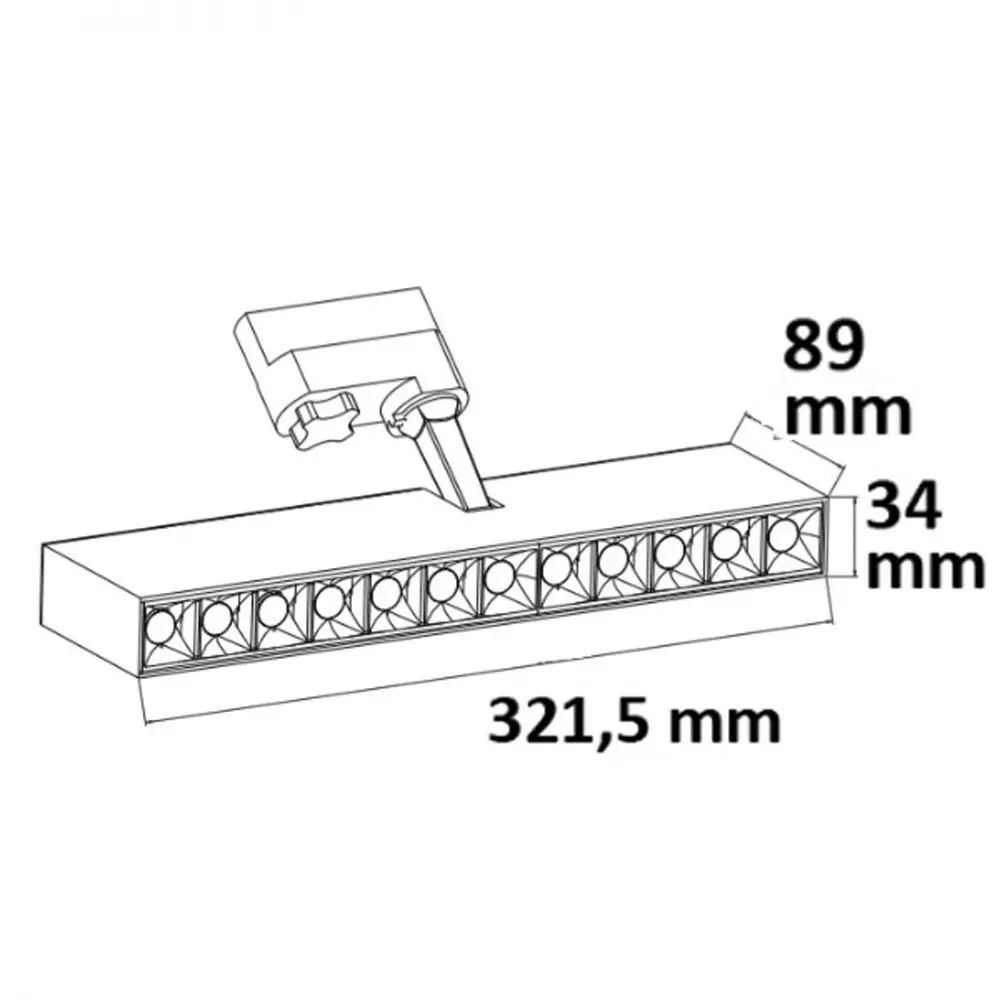 Projecteur sur rail triphasé raster, 35W, 3000 ou 4000K, blanc – Image 2
