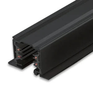 Rail triphasé encastré, 2 mètres, noir