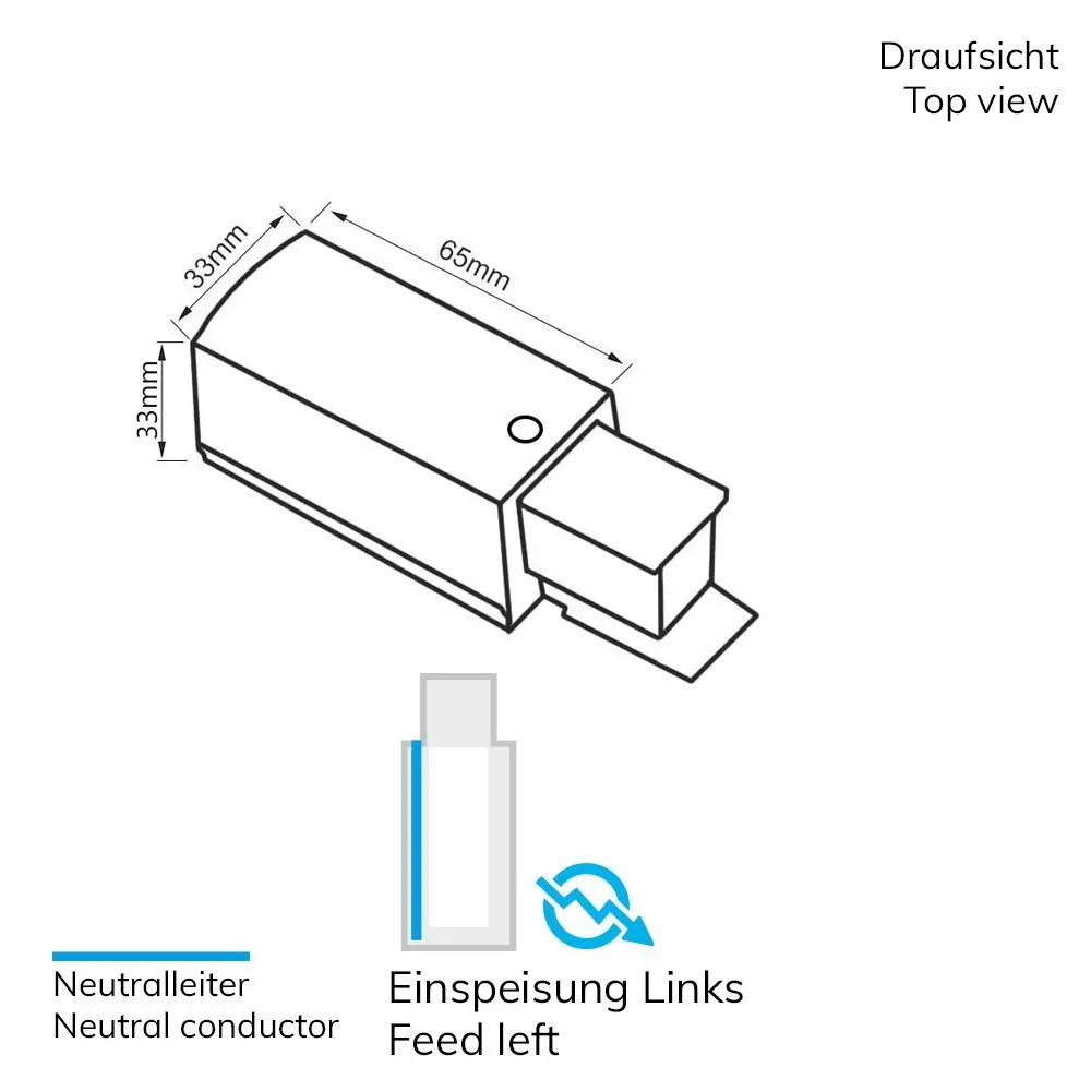 Alimentation triphasée S1 latérale, blanc – Image 2