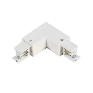 Connecteur triphasé S1 en L, blanc